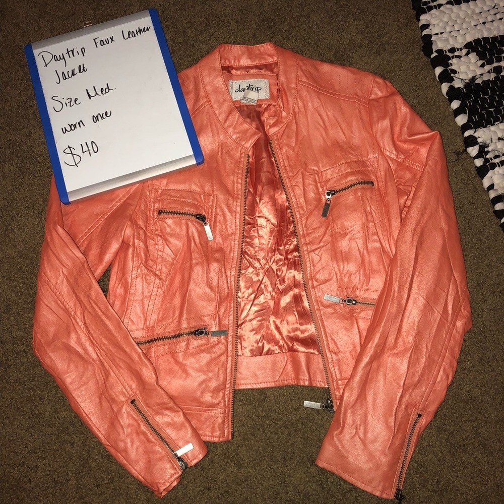 Faux leather jacket